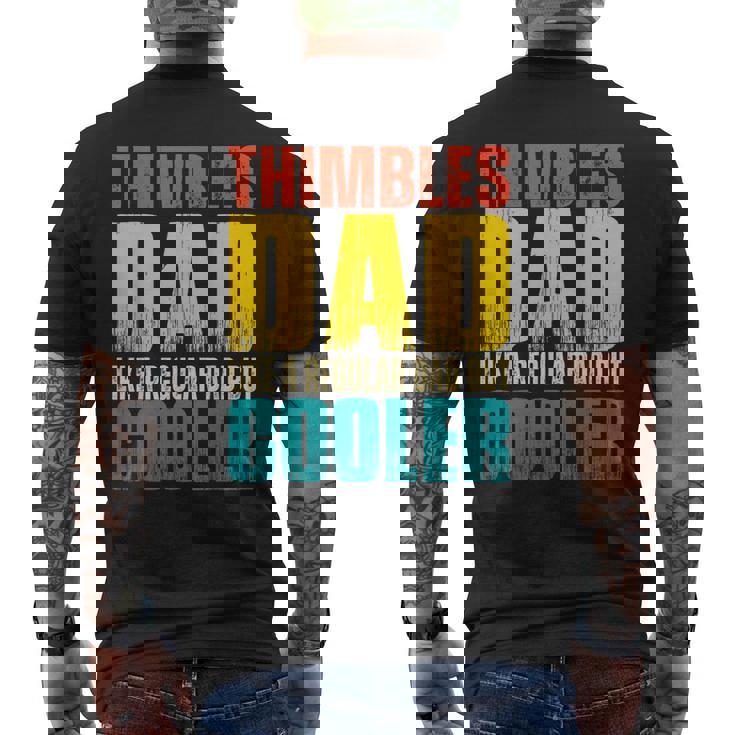 Mens Thimbles Dad - Like A Regular Dad But Cooler Men's Back Print T-shirt