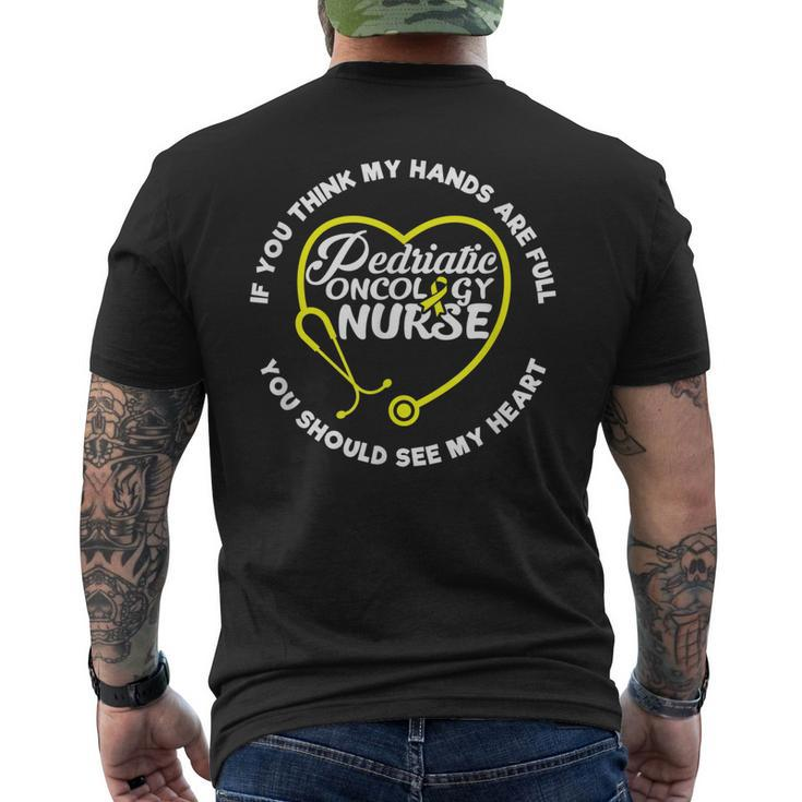 If You Think My Hands Are Full You Should See My Heart Men's Back Print T-shirt