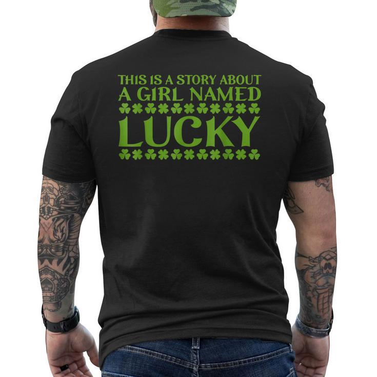 This Is A Story About A Girl Named Lucky Stpatricks Day Mens Back Print T-shirt