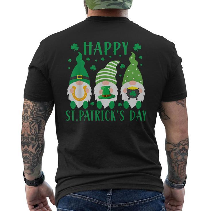 Three Gnomes Lucky Shamrock St Patricks Day Irish Squad Men's T-shirt Back Print