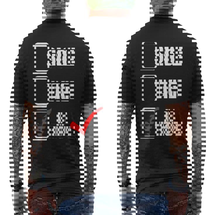 Throuple Polyamory In A Throuple Poly Throuple Men's Back Print T-shirt