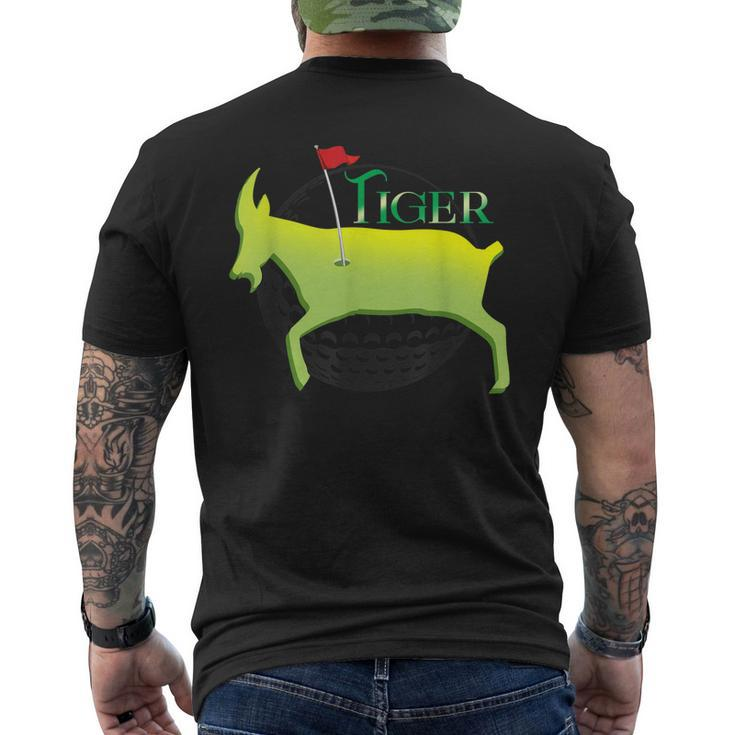 Tiger Goat - Masters Golfer - Golf Ball Player Men's Back Print T-shirt