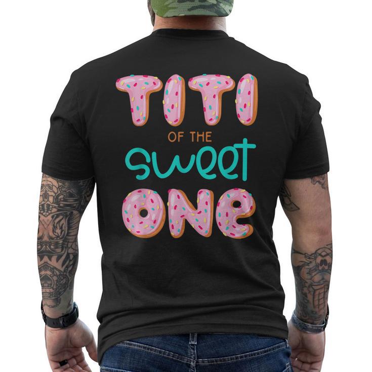 Titi Of The Sweet One First Birthday Matching Family Donut Men s Back Print T shirt Mazezy