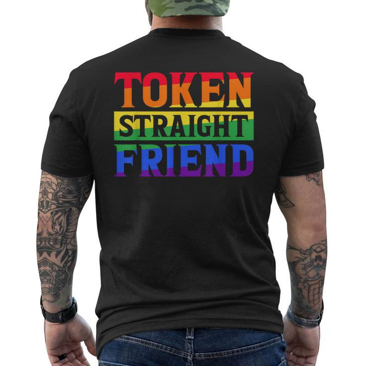 Token Straight Friend Gay Pride Lgbtq Men's T-shirt Back Print