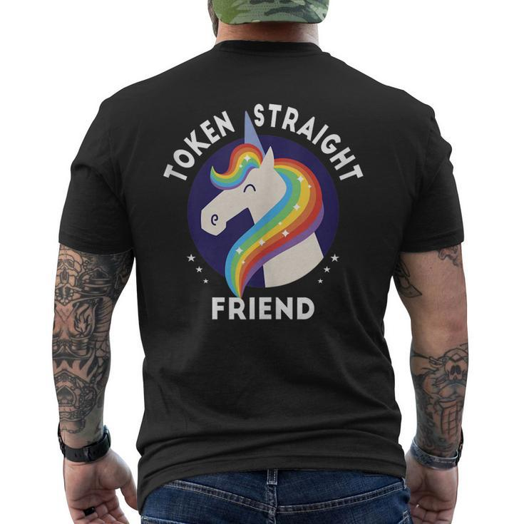 Token Straight Friend Slang Queer Ally Gay Pride Stuff Men's T-shirt Back Print