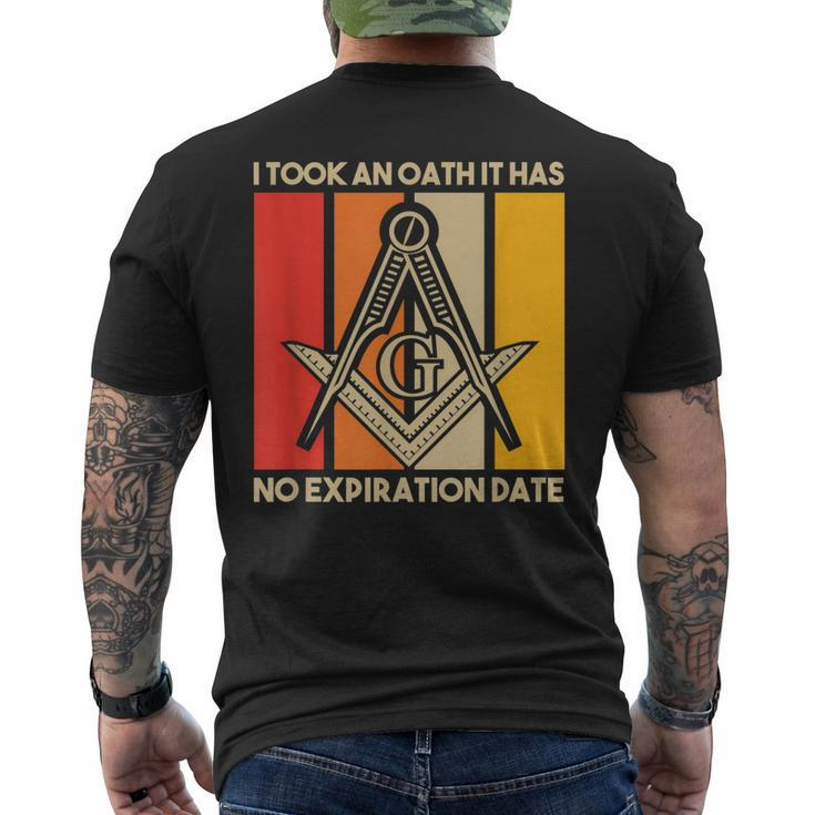 It Took An Oath Masonic Master Square And Compass Freemason Men's Back Print T-shirt