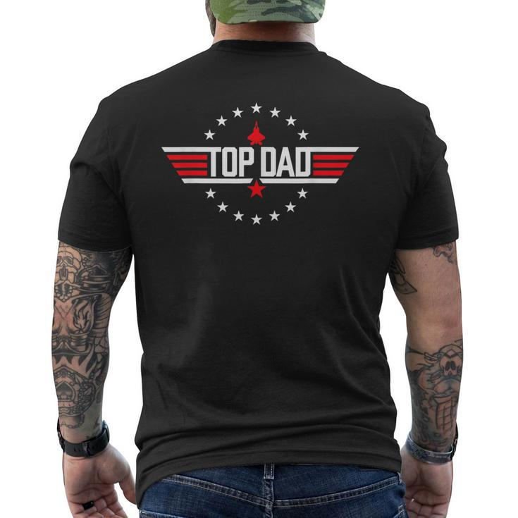Top Dad Men Vintage Top Dad Top Movie Gun Jet Mens Back Print T-shirt