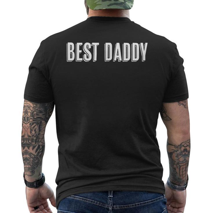 Top That Says The Words Best Daddy On It Men's Back Print T-shirt