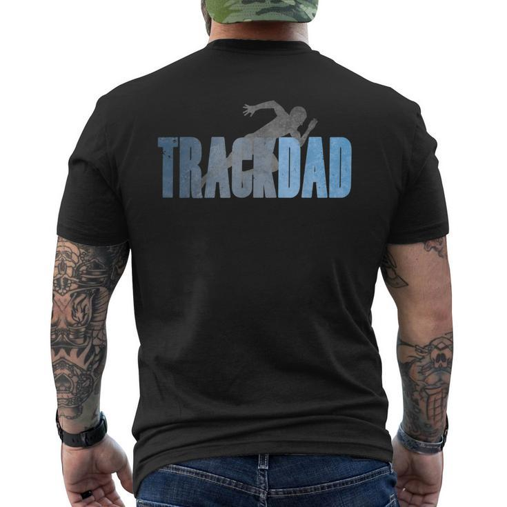 Mens Track Dad Track & Field Runner Cross Country Running Father Men's T-shirt Back Print