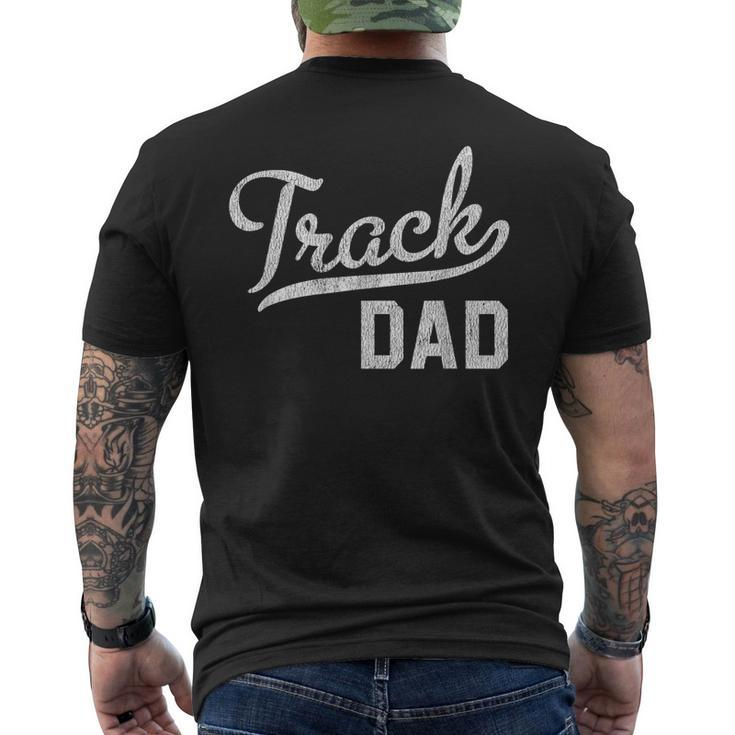 Mens Track Dad Proud Track And Field Dad Men's T-shirt Back Print