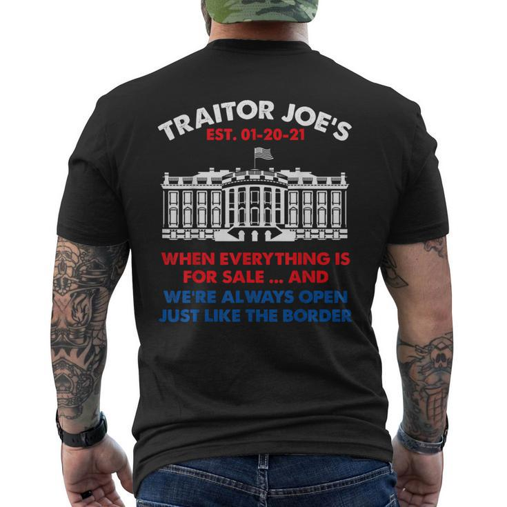 Traitor Joes Est 01 20 21 Anti Biden Men's Back Print T-shirt