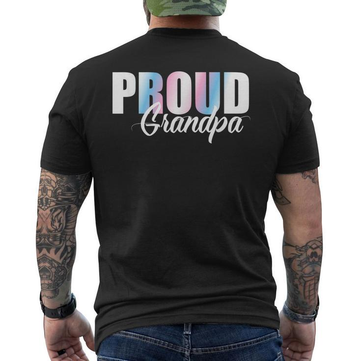 Trans Pride Proud Grandpa Lgbt Ally For Grandpas Men's Back Print T-shirt