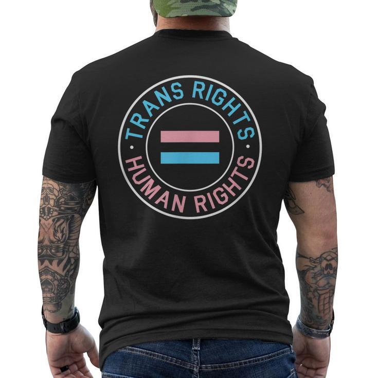 Trans Rights Are Human Rights Protest Men's Back Print T-shirt