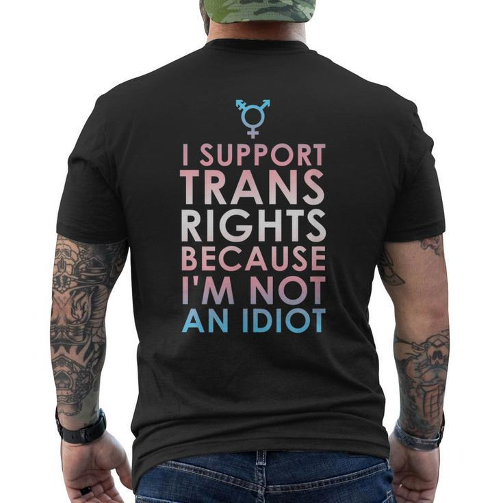 Transgender Ally Trans Pride Flag Support Men's T-shirt Back Print