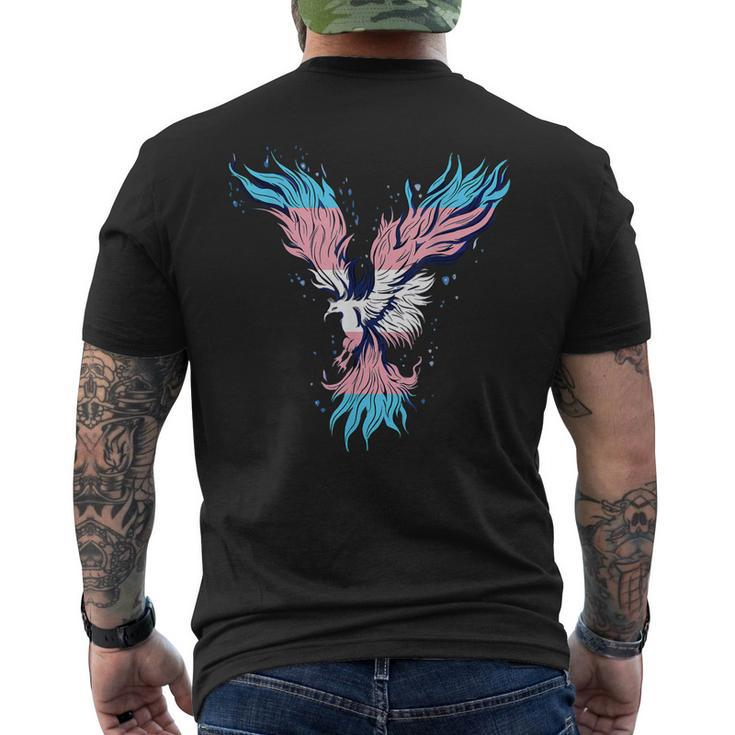 Transgender Phoenix Reborn Transsexual Flag Lgbt Trans Bird Men's Back Print T-shirt