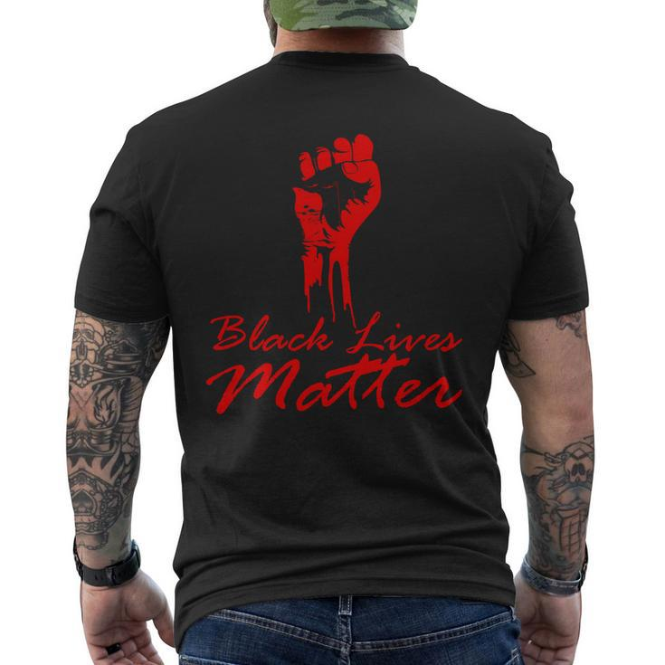 Tribute Black Lives Matter Fist Men's Crewneck Short Sleeve Back Print T-shirt