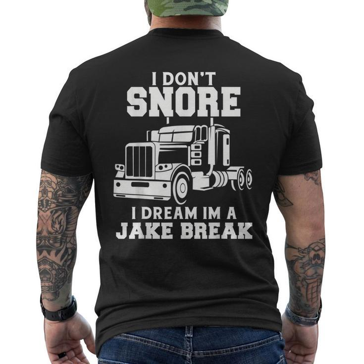 Trucker Lorry 18 Wheeler Highway Truck Driver Cdl Trailer Men's Back Print T-shirt