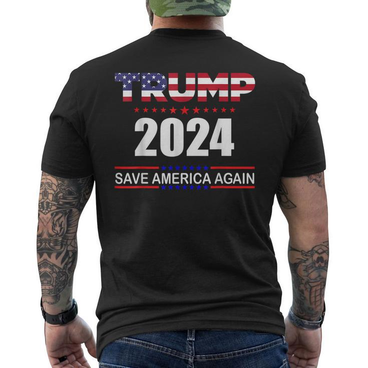 Trump 2024 Save America Save America Again Trump Men's Back Print T-shirt