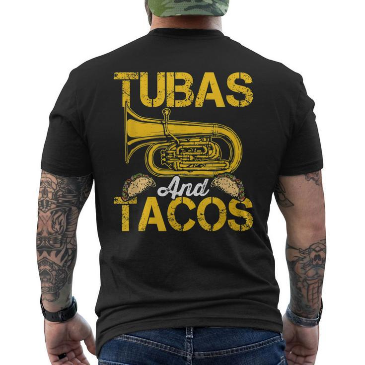 Tubas Tacos Expert Tuba Player Musician Music Playing Lover Men's Back Print T-shirt