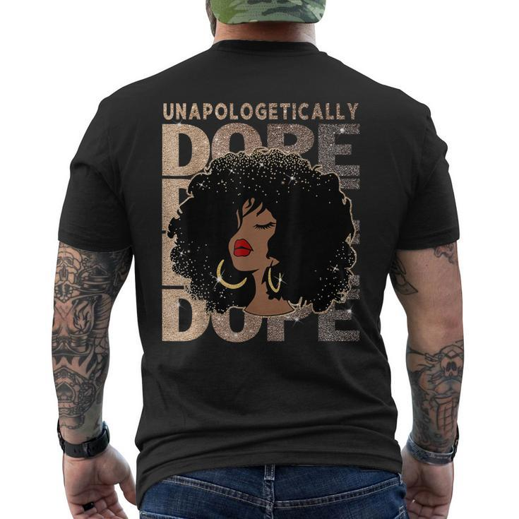Unapologetically Dope Black Pride Afro Black History Melanin Men's Back Print T-shirt