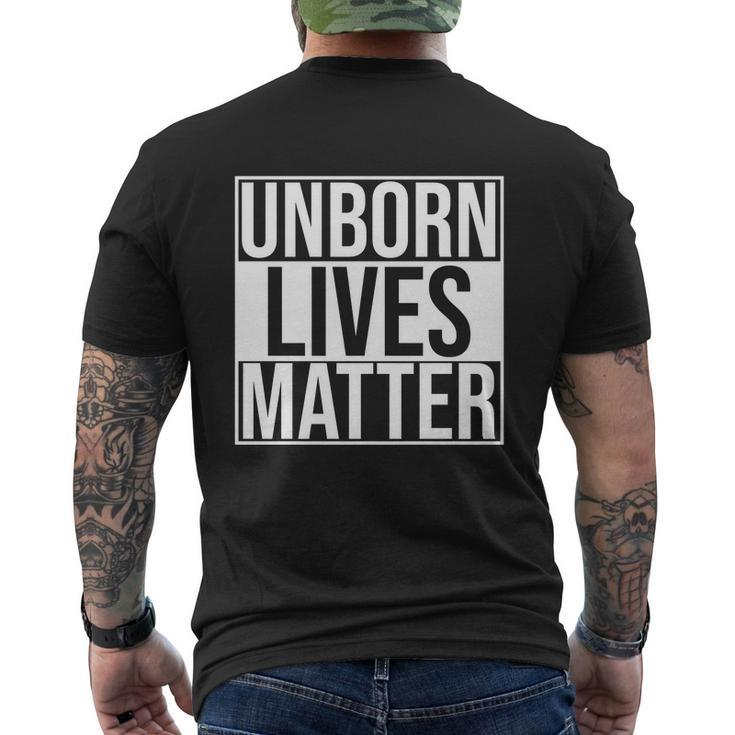 Unborn Lives Matter V2 Men's T-shirt Back Print