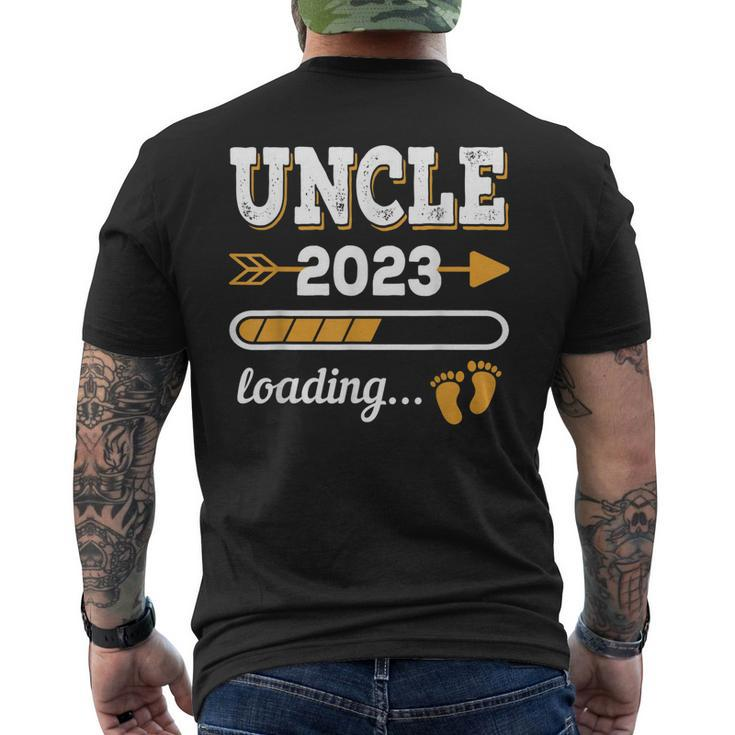 Uncle 2023 Loading Pregnancy Announcement Nephew Niece Gift For Mens Mens Back Print T-shirt