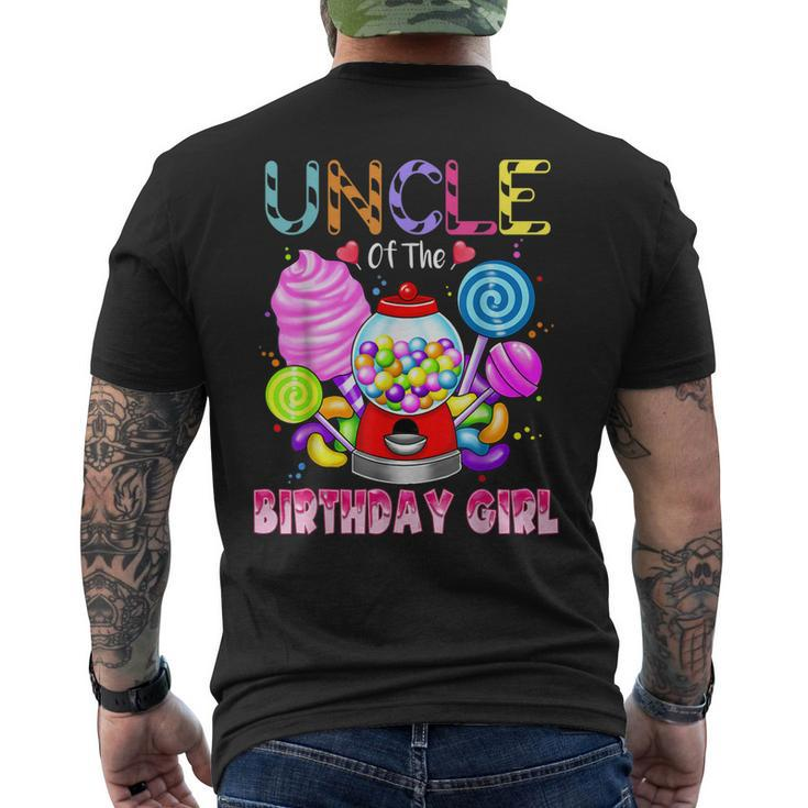 Uncle Of The Birthday Girl Candyland Candy Birthday Party Men's Back Print T-shirt