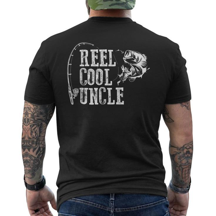 Uncle Fishing Reel Cool Uncle Gift Gift For Mens Mens Back Print T-shirt