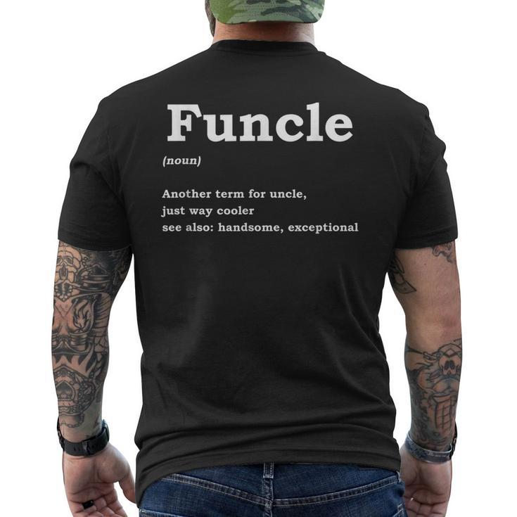Uncle Niece Nephew Appreciation Brother F-Uncle Definition Men's T-shirt Back Print