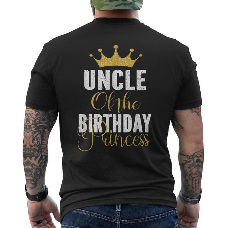 Uncle Of The Birthday Princess Girls Party Mens Back Print T-shirt