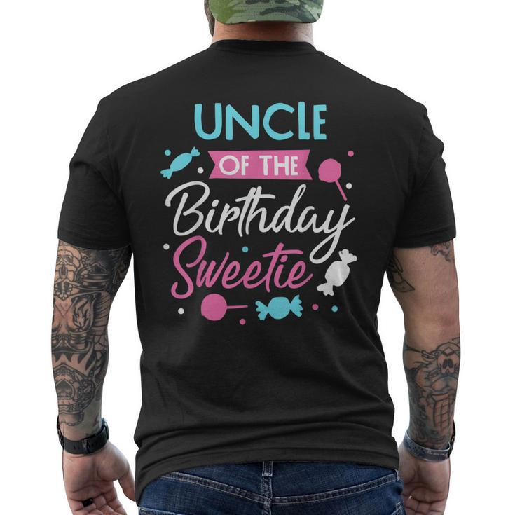 Uncle Of The Birthday Sweetie Candy Tito Bday Party Tio Mens Back Print T-shirt