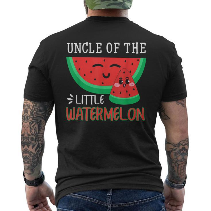 Uncle Of The Little Watermelon Melon Family Matching Mens Back Print T-shirt