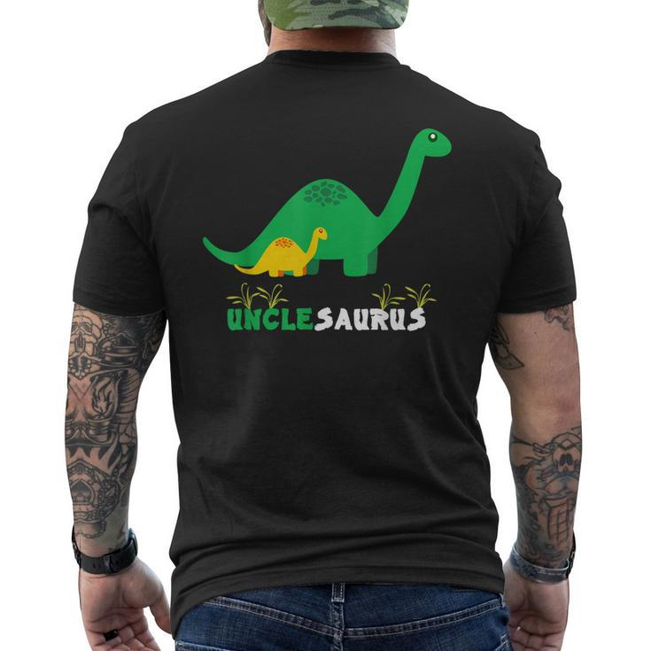 Unclesaurus Cute Uncle Saurus Dinosaur Family Matching Men's Back Print T-shirt