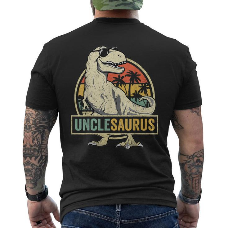 Unclesaurus T Rex Dinosaur Uncle Saurus Family Matching Men's Back Print T-shirt