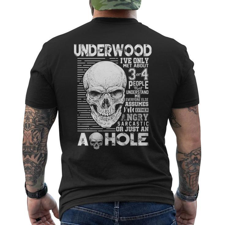Underwood Name Gift Underwood Ively Met About 3 Or 4 People Mens Back Print T-shirt