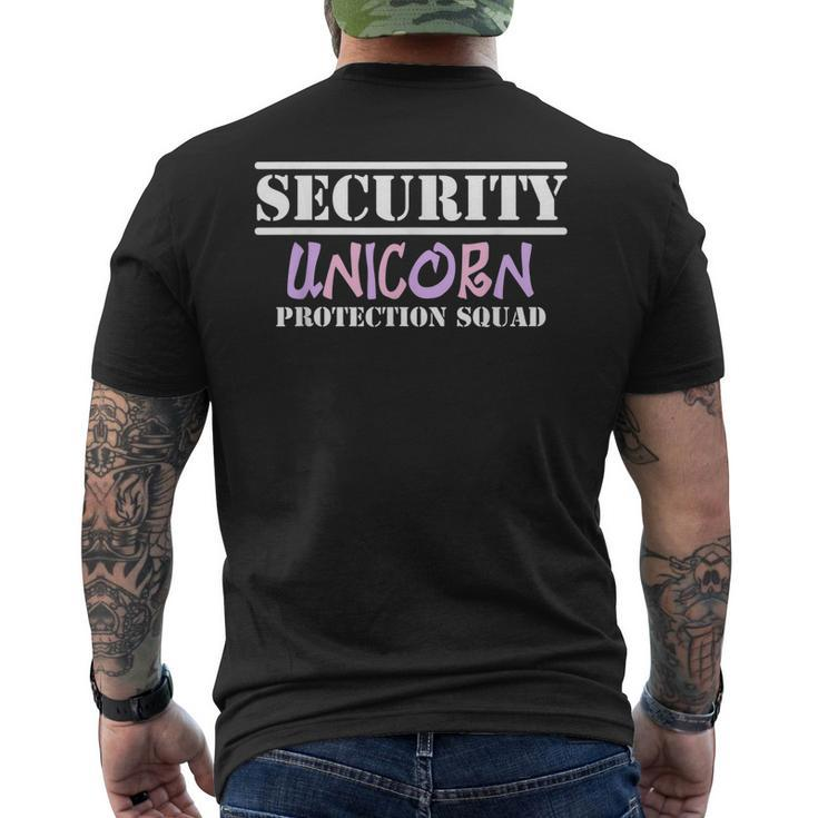 Unicorn Squad Security For Dad And Brother Men's Back Print T-shirt