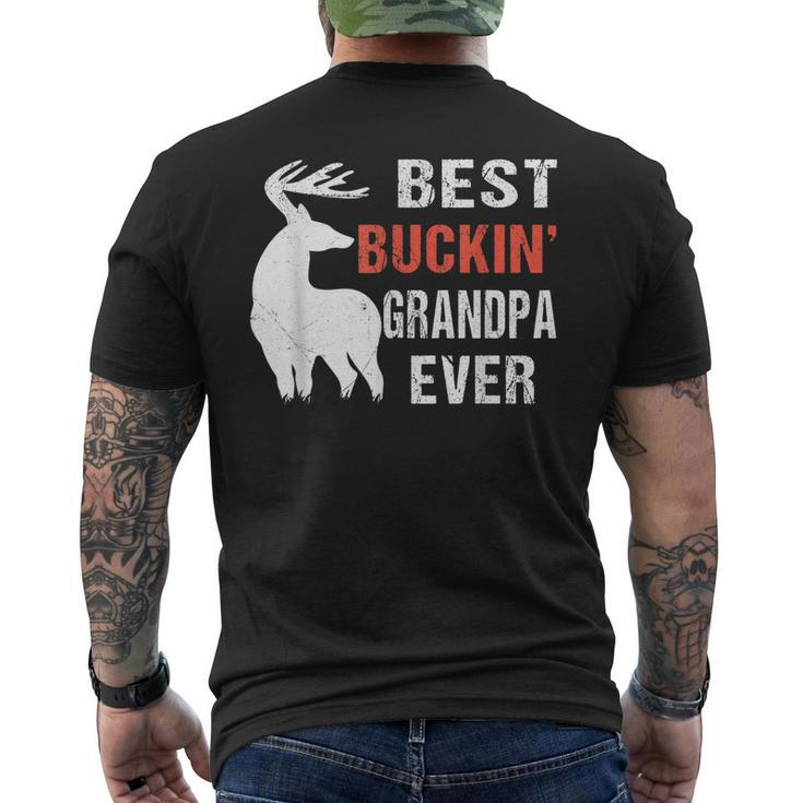 Unique Best Buckin Grandpa Ever For Dad Fathers Day Men's Back Print T-shirt