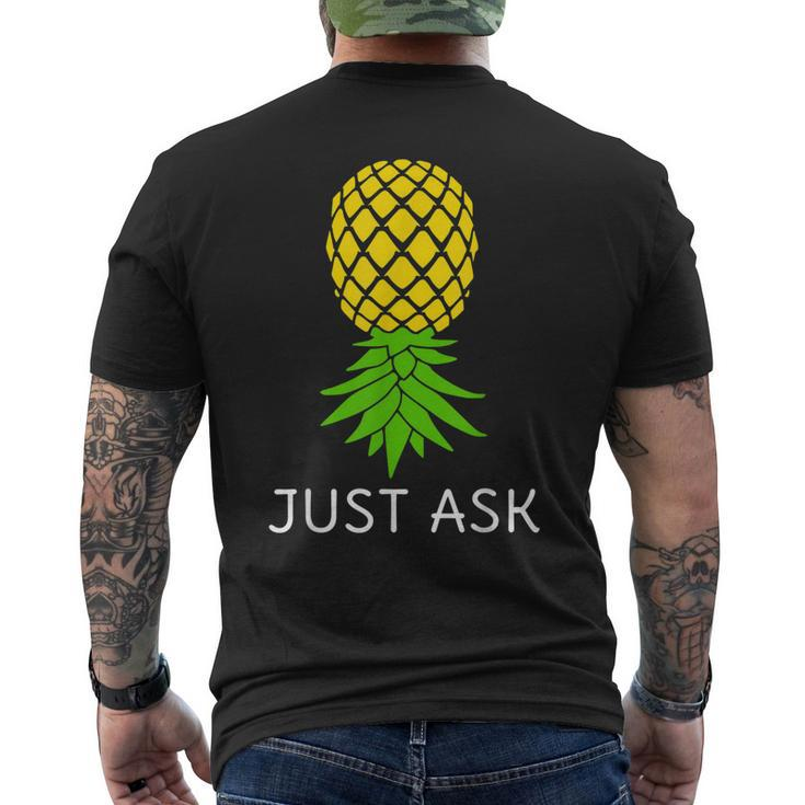 Upside Down Pineapple Sharing Swinger Men's Back Print T-shirt