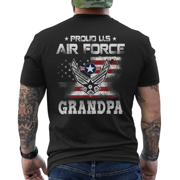 Us Air Force Proud Grandpa Proud Air Force Grandpa Father Men's Back Print T-shirt