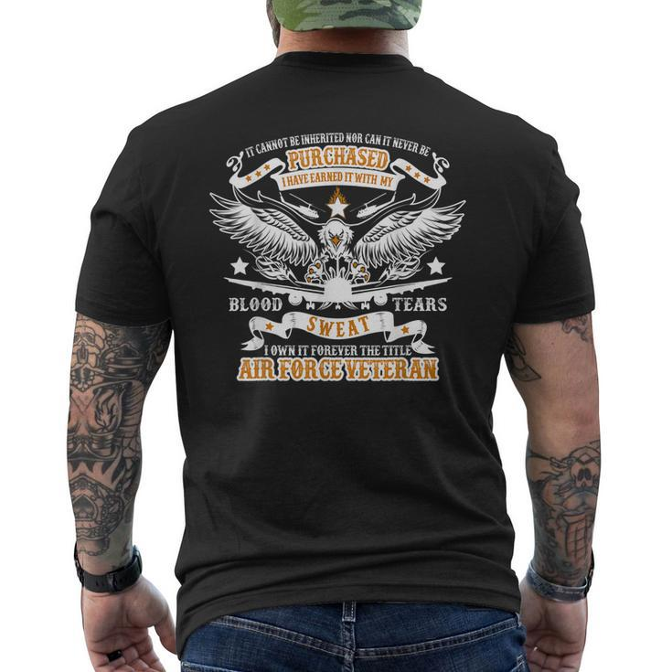 Us Air Force Veteran T For The Usaf Men's Back Print T-shirt