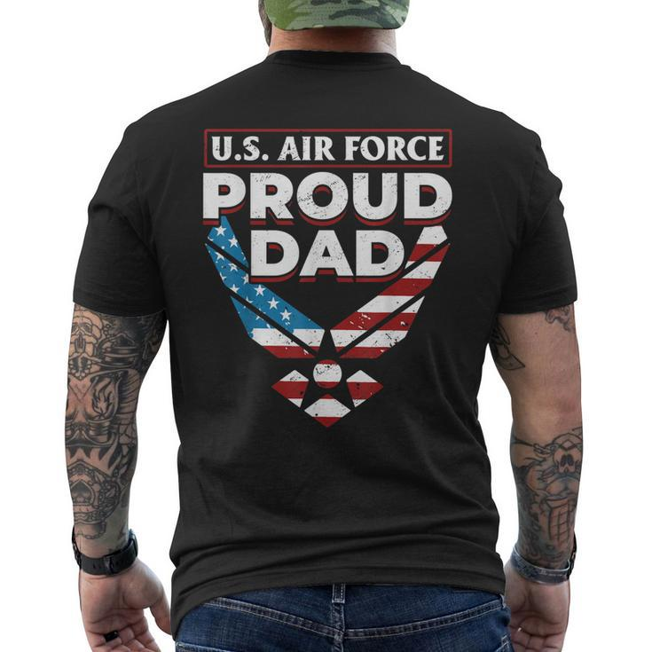 Us Air Force Veteran US Air Force Proud Dad Men's T-shirt Back Print