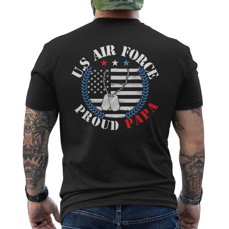 Us Air Force Veteran US Air Force Proud Papa Men's T-shirt Back Print