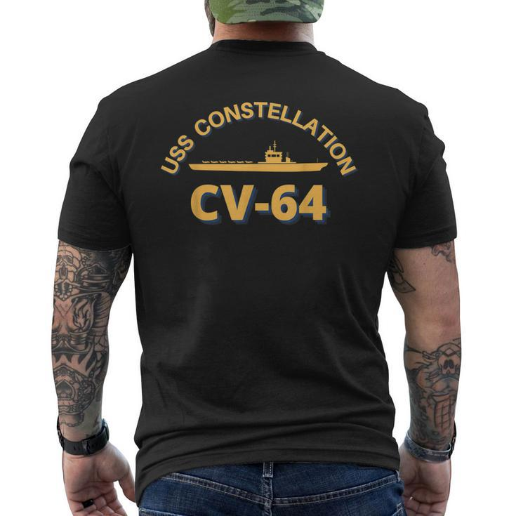 Us Aircraft Carrier Cv-64 Uss Constellation Men's T-shirt Back Print