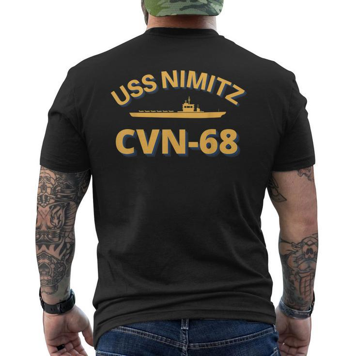 Us Aircraft Carrier Cvn-68 Uss Nimitz Men's T-shirt Back Print