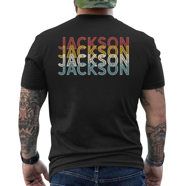 Us American City 70S Retro Usa - Vintage Jackson Men's T-shirt Back Print