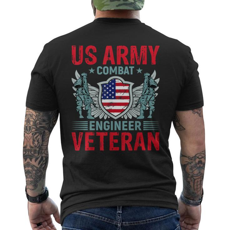 Us Army Combat Engineer Veteran Men's Back Print T-shirt