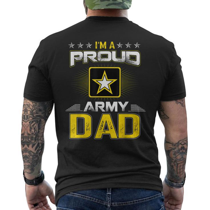 Us Army Proud Us Army Dad  Military Veteran Pride Mens Back Print T-shirt