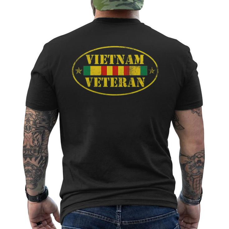 US Army Vietnam Veteran American Flag Soldier Vietnam War Men's T-shirt Back Print