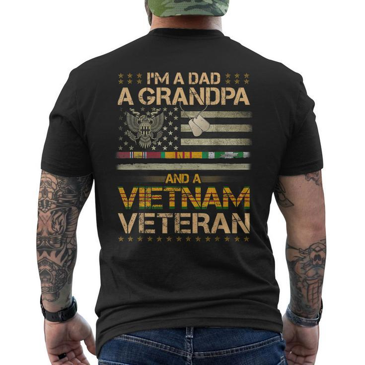 Mens Us Army Vietnam Veteran Dad Grandpa Vietnam Veteran Men's T-shirt Back Print