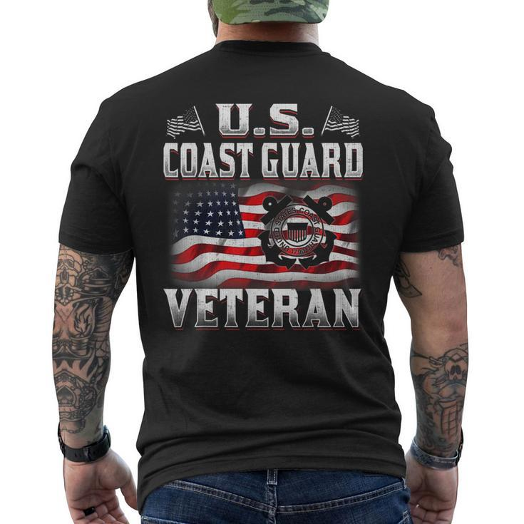 US Coast Guard Veteran Vet Men's T-shirt Back Print
